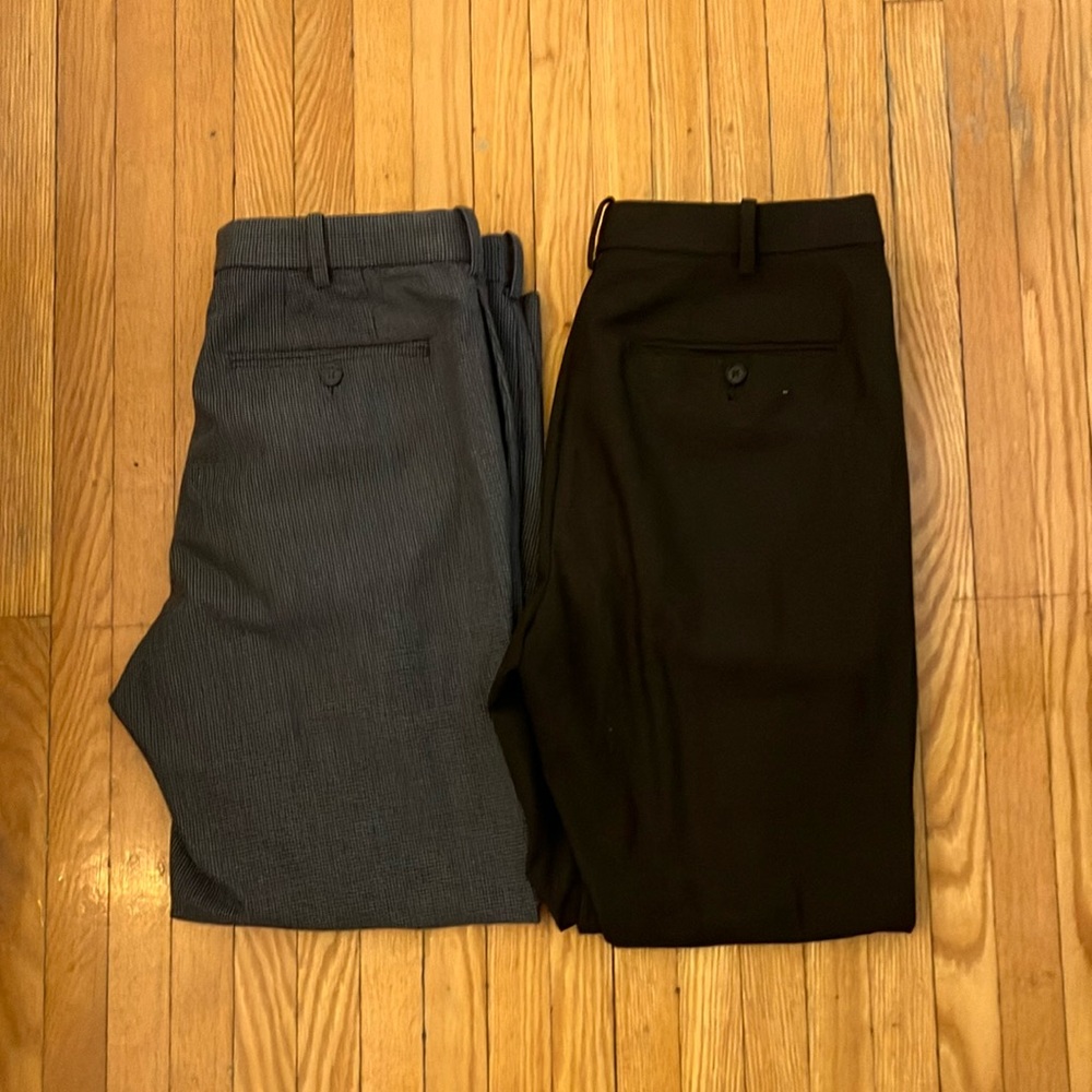 Uniqlo Smart Ankle Pants - 2 pairs - M (grey and brown)